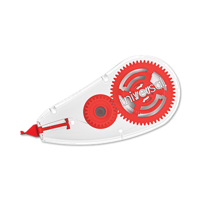 Universal™ Correction Tape Dispenser, Non-Refillable, White Applicator, 0.2" x 315", 6/Pack