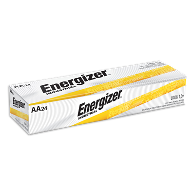 Energizer® Industrial Alkaline AA Batteries, 1.5 V, 24/Box
