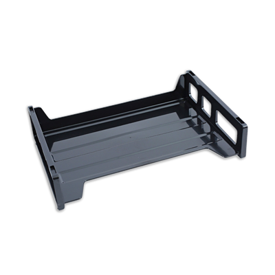 Universal™ Recycled Plastic Side Load Desk Trays, 2 Sections, Letter Size Files, 13" x 9" x 2.75"